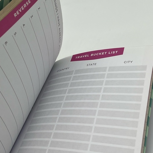 Bucket List and Important Recollections creative year journal 40 sheets each - Picture 8 of 9